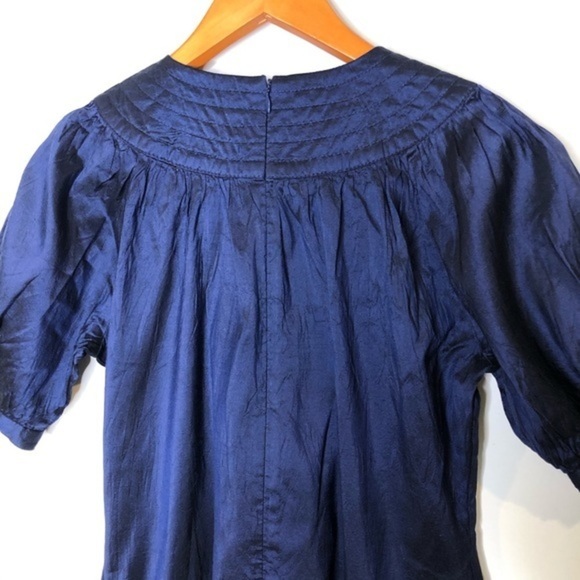 Calypso navy silk dress size S - Picture 6 of 8